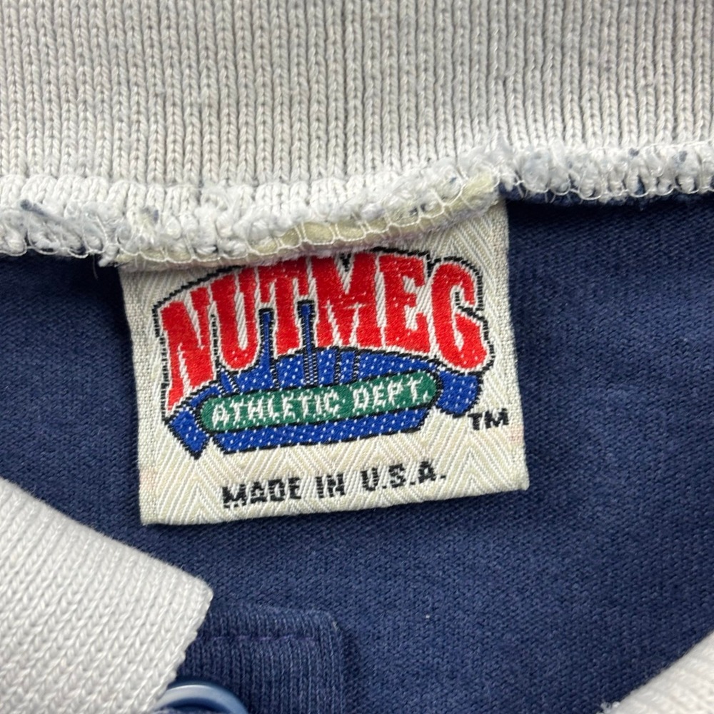 Vintage 1990s Nutmeg Georgia Tech Rugby Polo Long Sleeve Blue Size Large - Picture 3 of 7